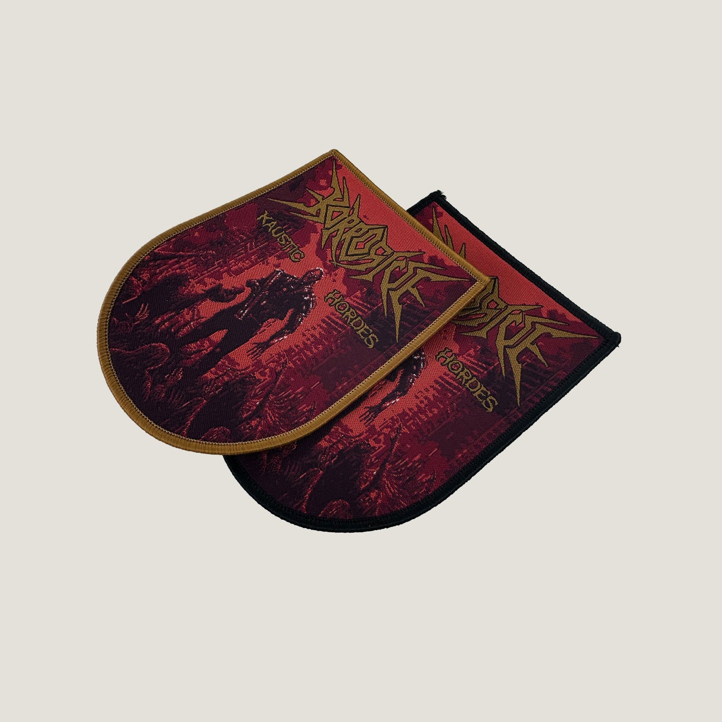 Temporal Dimensions Patches Korrosive Kaustic Hordes Metal Woven Patches