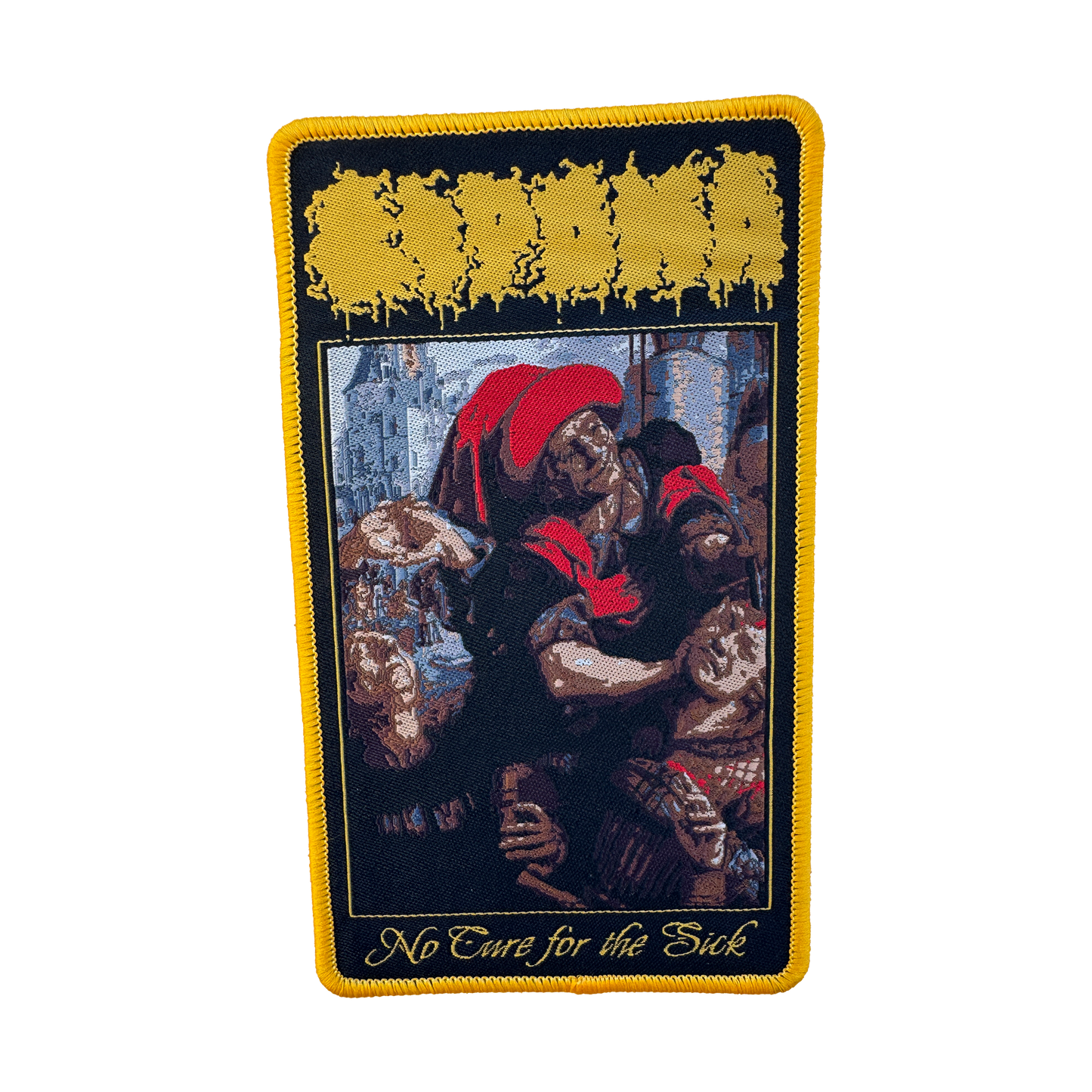Temporal Dimensions Patches Lipoma No Cure for the Sick Yellow Border Woven Patch