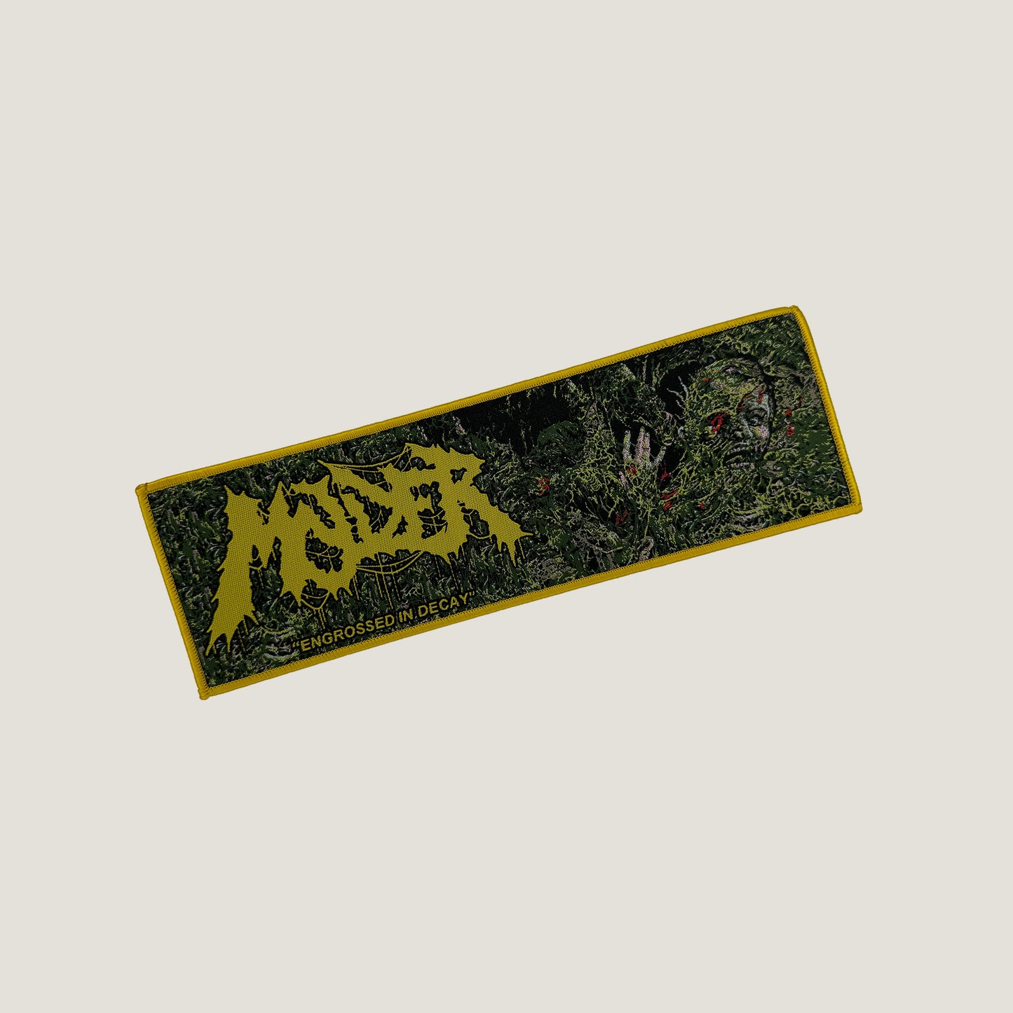 Temporal Dimensions Patches Molder Engrossed In Decay Yellow Border Strip Woven Patch