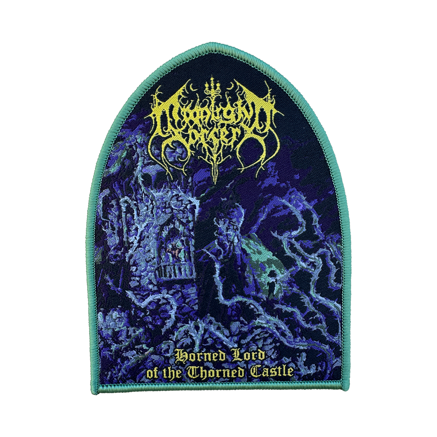 Temporal Dimensions Patches Moonlight Sorcery Horned Lord of the Thorned Castle Green Border Woven Patch