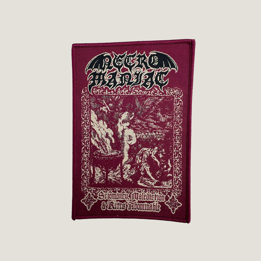Temporal Dimensions Patches Necromaniac Sciomancy Malediction & Rites Abominable Red Border Woven Patch