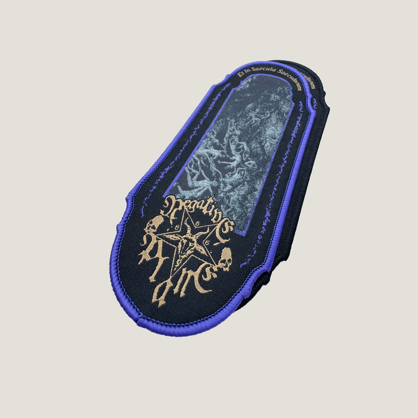 Temporal Dimensions Patches Negative Plane Et in Saecula Saeculorum Metal Woven Patches