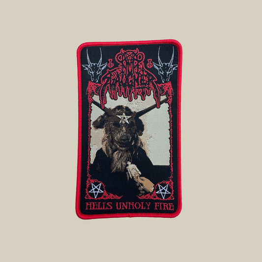 Temporal Dimensions Patches Nunslaughter Hells Unholy Fire Red Border Woven Patch