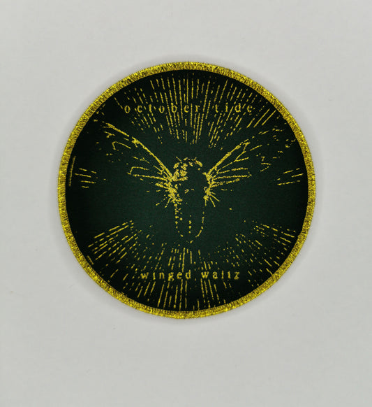Temporal Dimensions Patches October Tide Winged Waltz Golden Glitter Border Woven Patch