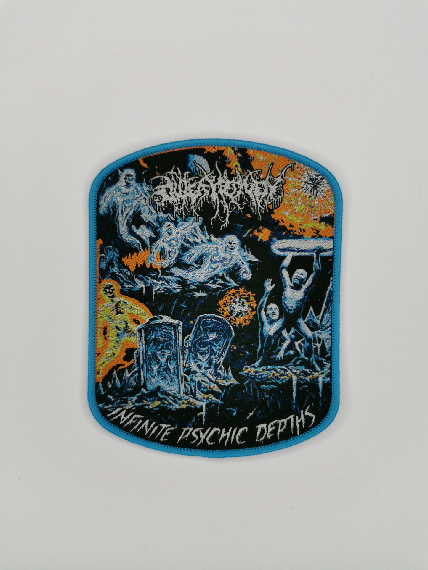 Temporal Dimensions Patches Outer Heaven Infinite Psychic Depths Blue Border Woven Patch