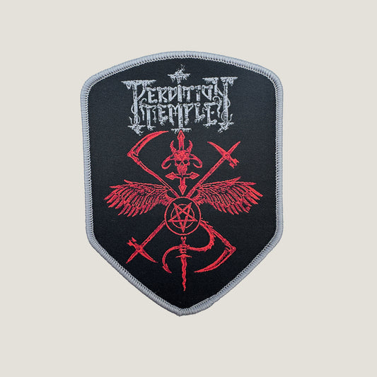 Temporal Dimensions Patches Perdition Temple Edict of the Antichrist Elect Gray Border Woven Patch