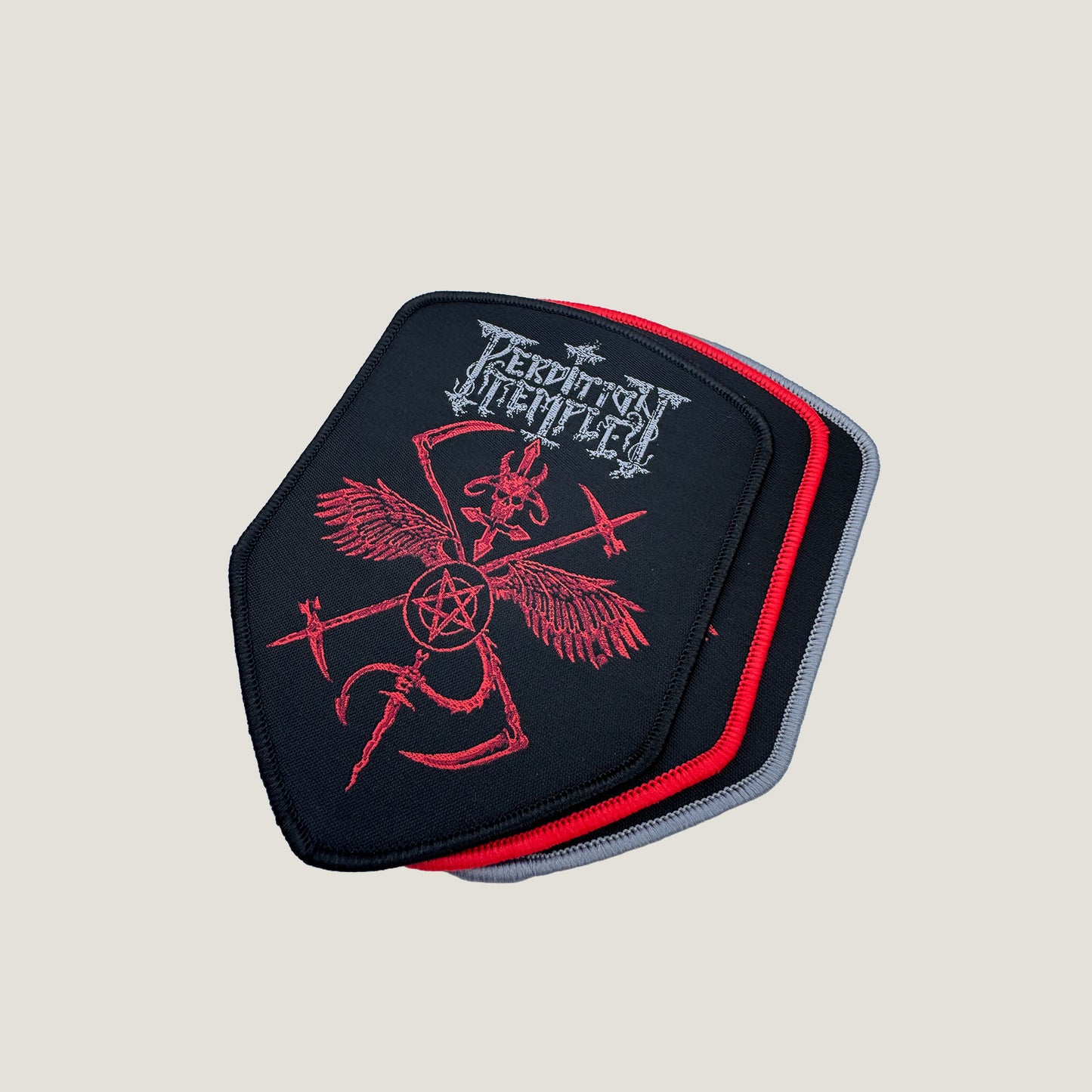 Temporal Dimensions Patches Perdition Temple Edict of the Antichrist Elect Metal Woven Patches