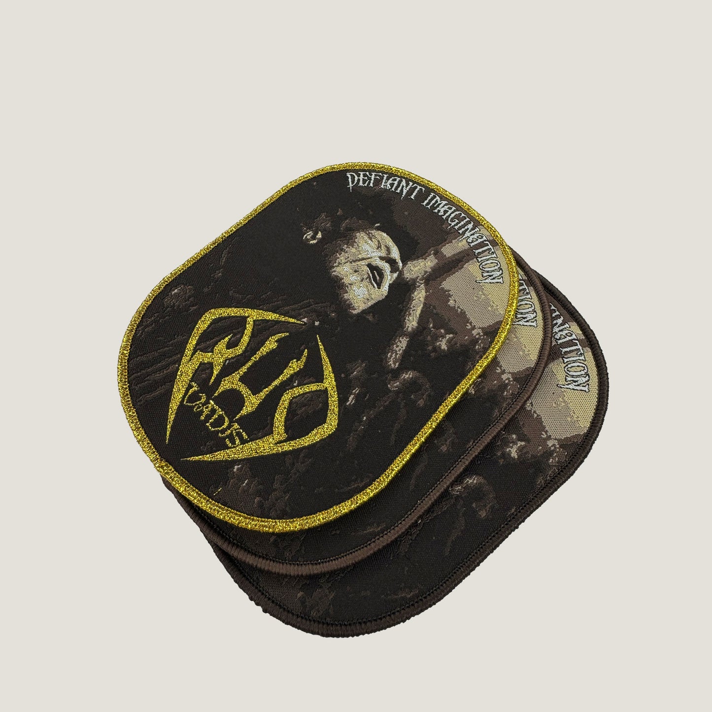 Temporal Dimensions Patches Quo Vadis Defiant Imagination Metal Woven Patches