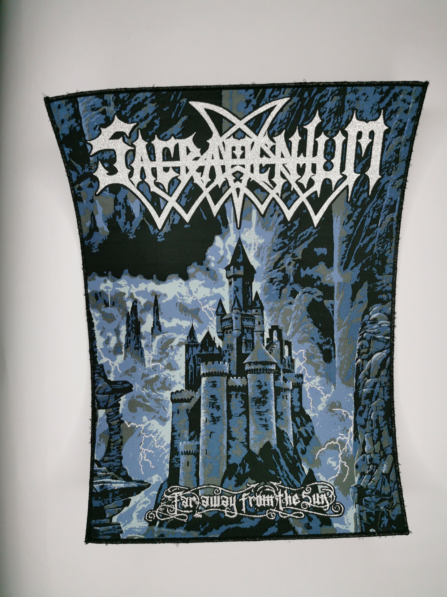 Temporal Dimensions Patches Sacramentum Far Away from the Sun Black Glitter Border Woven Backpatch