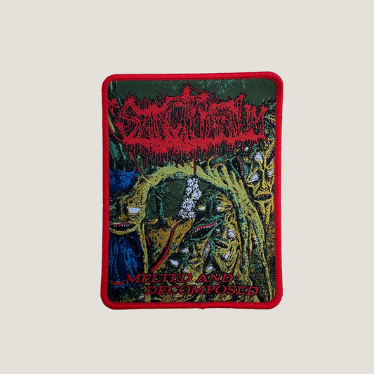 Temporal Dimensions Patches Sanctuarium Melted and Decomposed Red Border Woven Patch