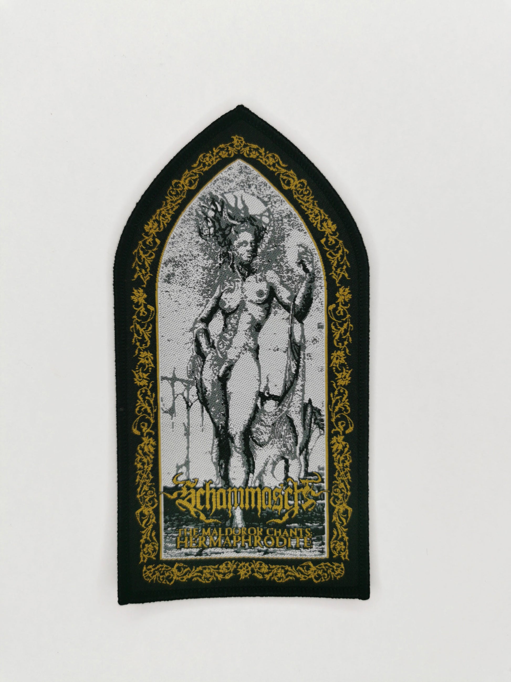 Temporal Dimensions Patches Schammasch The Maldoror Chants Hermaphrodite Black Border Woven Patch