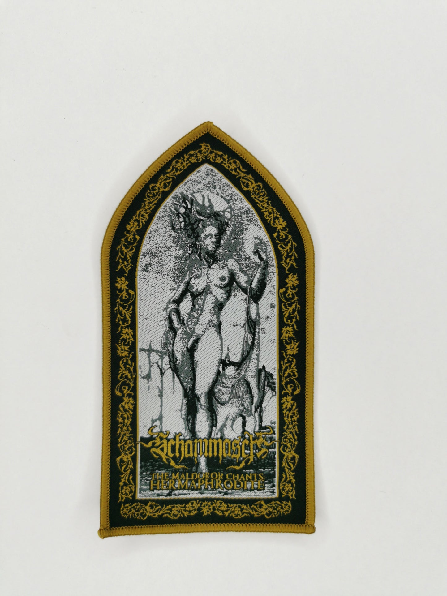 Temporal Dimensions Patches Schammasch The Maldoror Chants Hermaphrodite Golden Border Woven Patch