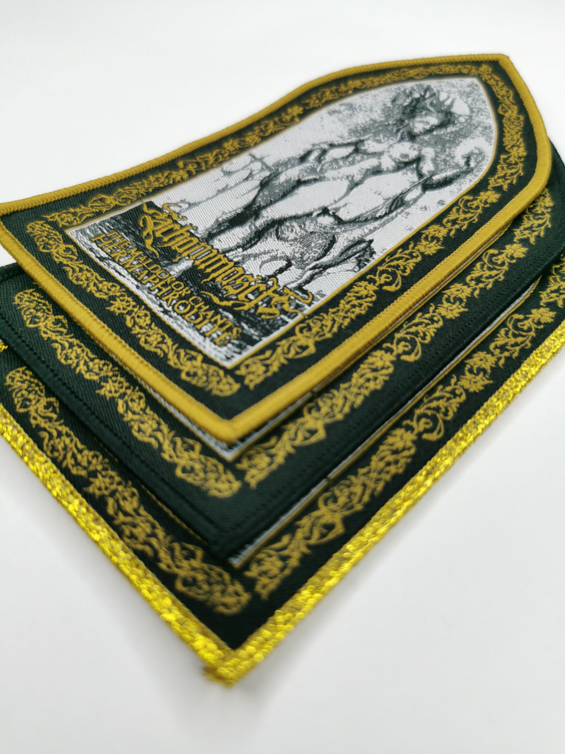 Temporal Dimensions Patches Schammasch The Maldoror Chants Hermaphrodite Metal Woven Patches