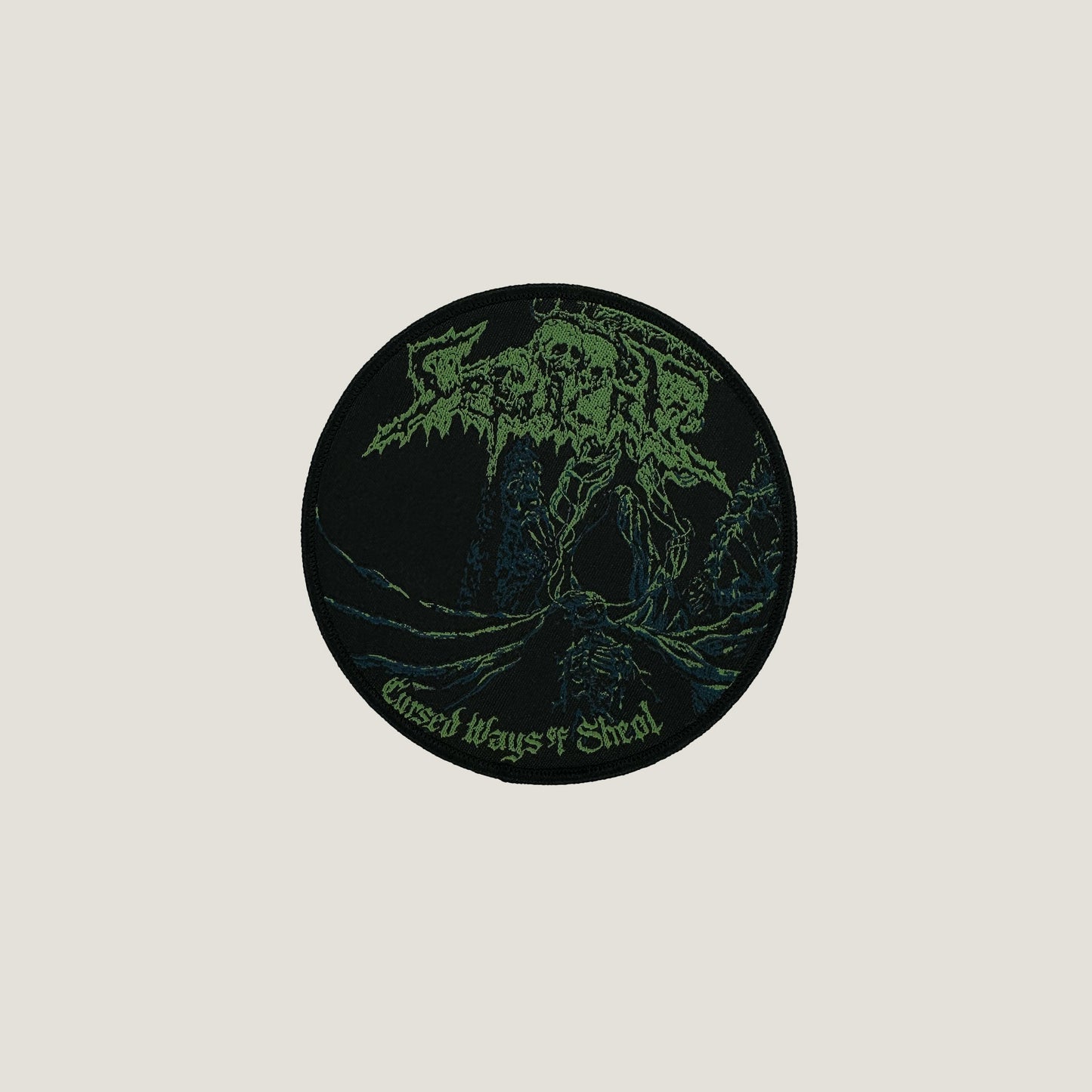 Temporal Dimensions Patches Sepulcre Cursed Ways of Sheol Black Border Woven Patch