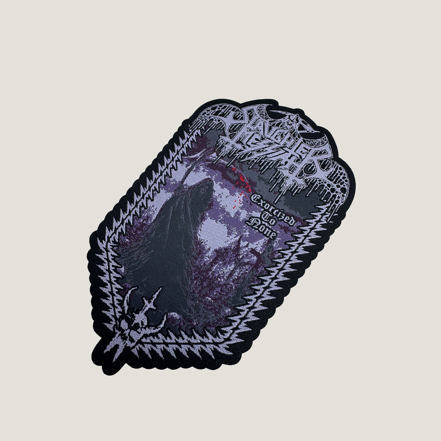 Temporal_Dimensions Patches Slaughter Messiah Exorcized to None Laser Cut Metal Woven Patch