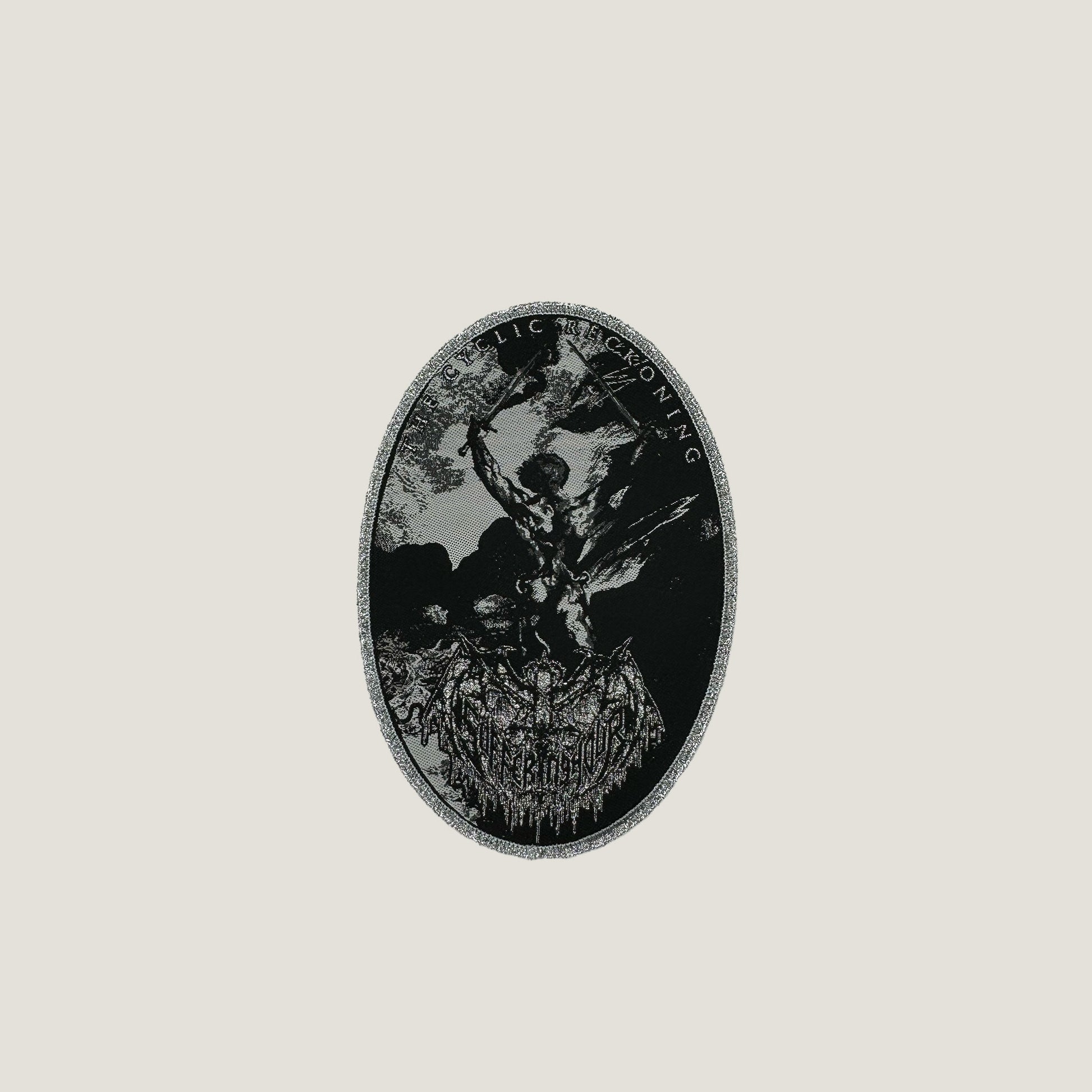 Temporal Dimensions Patches Suffering Hour The Cyclic Reckoning Silver Glitter Border Woven Patch