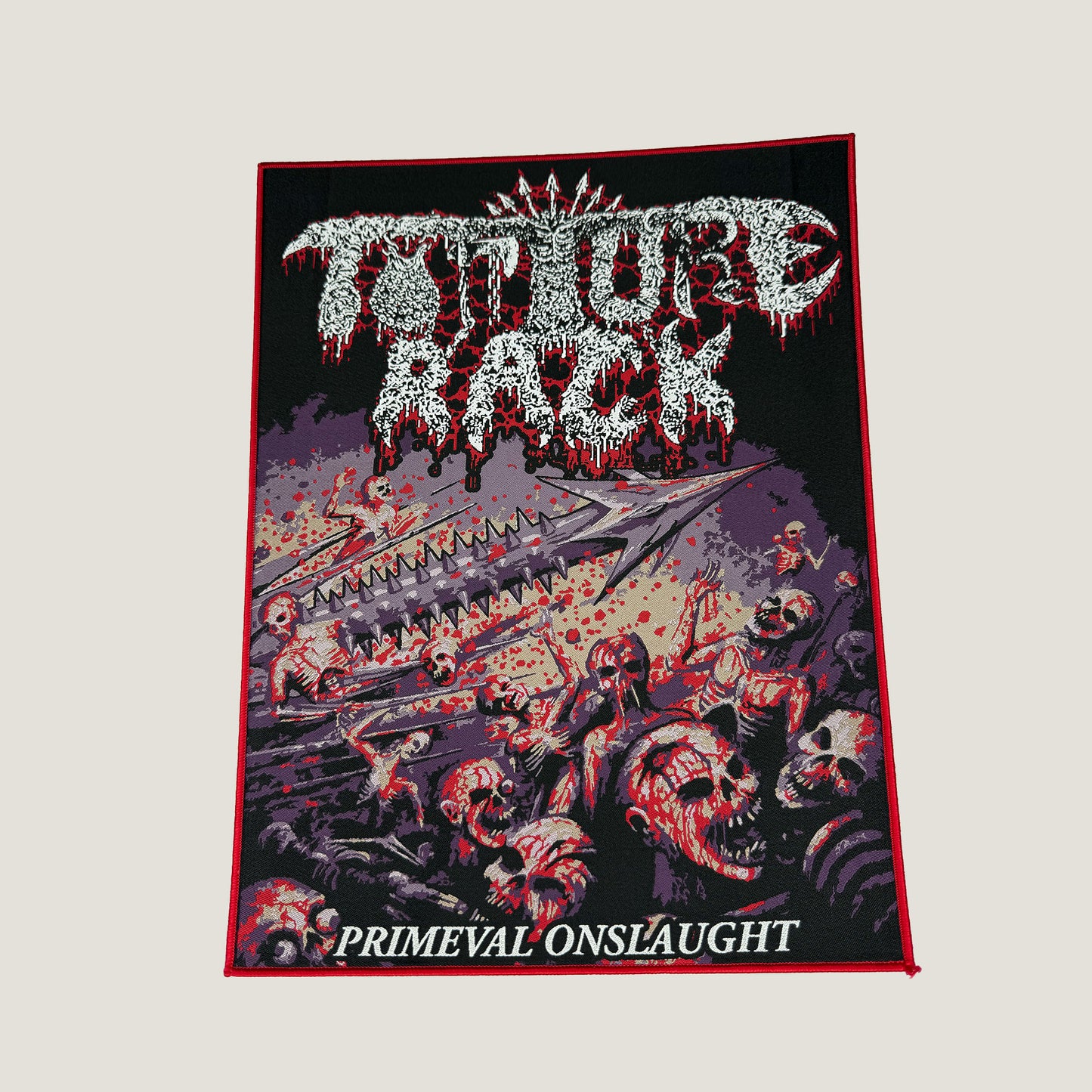 Temporal Dimensions Patches Torture Rack Primeval Onslaught Red Border Woven Backpatch