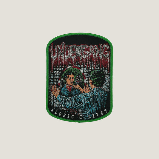 Temporal Dimensions Patches Undergang Aldrig i Livet Green Border Woven Patch