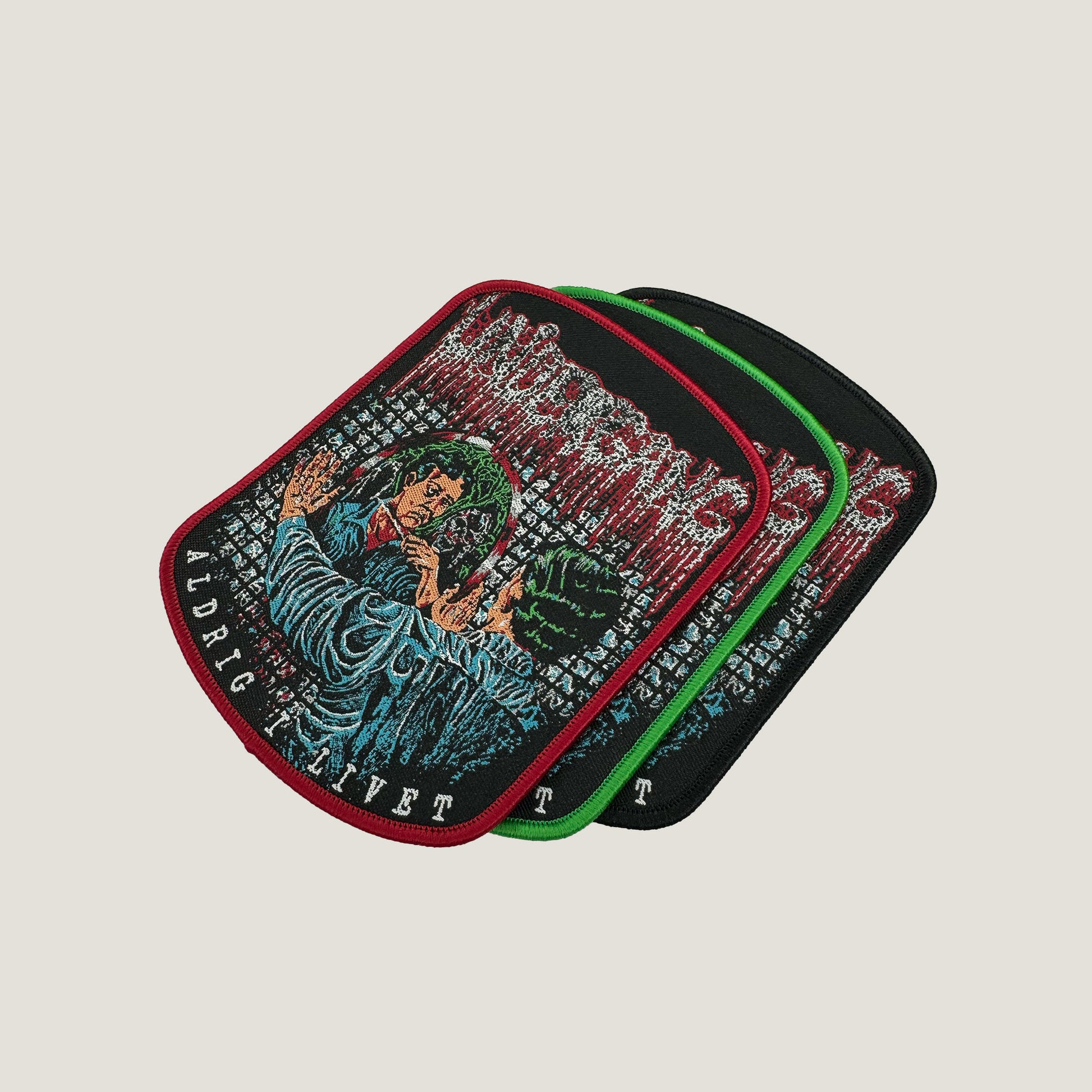 Temporal Dimensions Patches Undergang Aldrig i Livet Metal Woven Patches