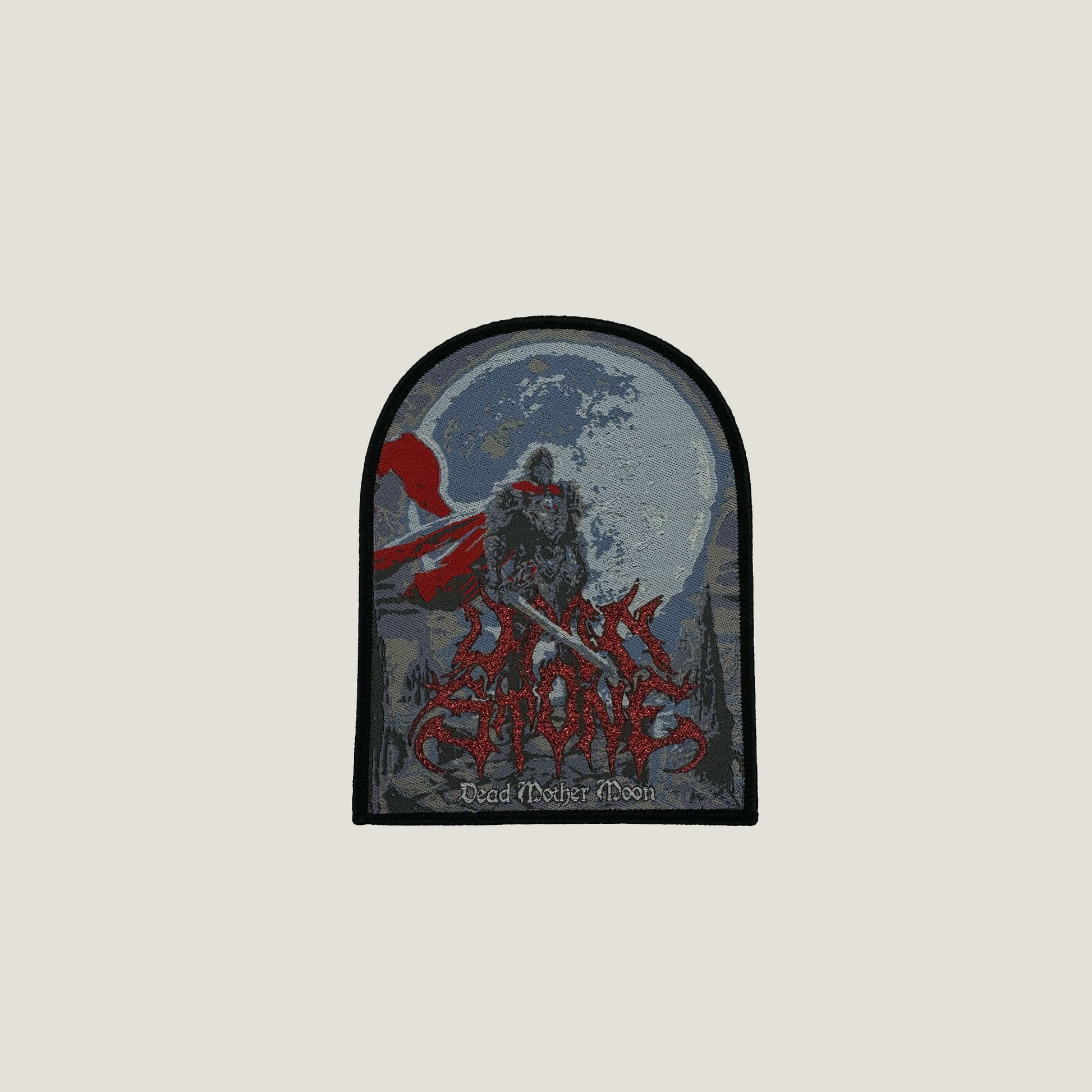 Temporal Dimensions Patches Upon Stone Death Mother Moon Black Border Woven Patch