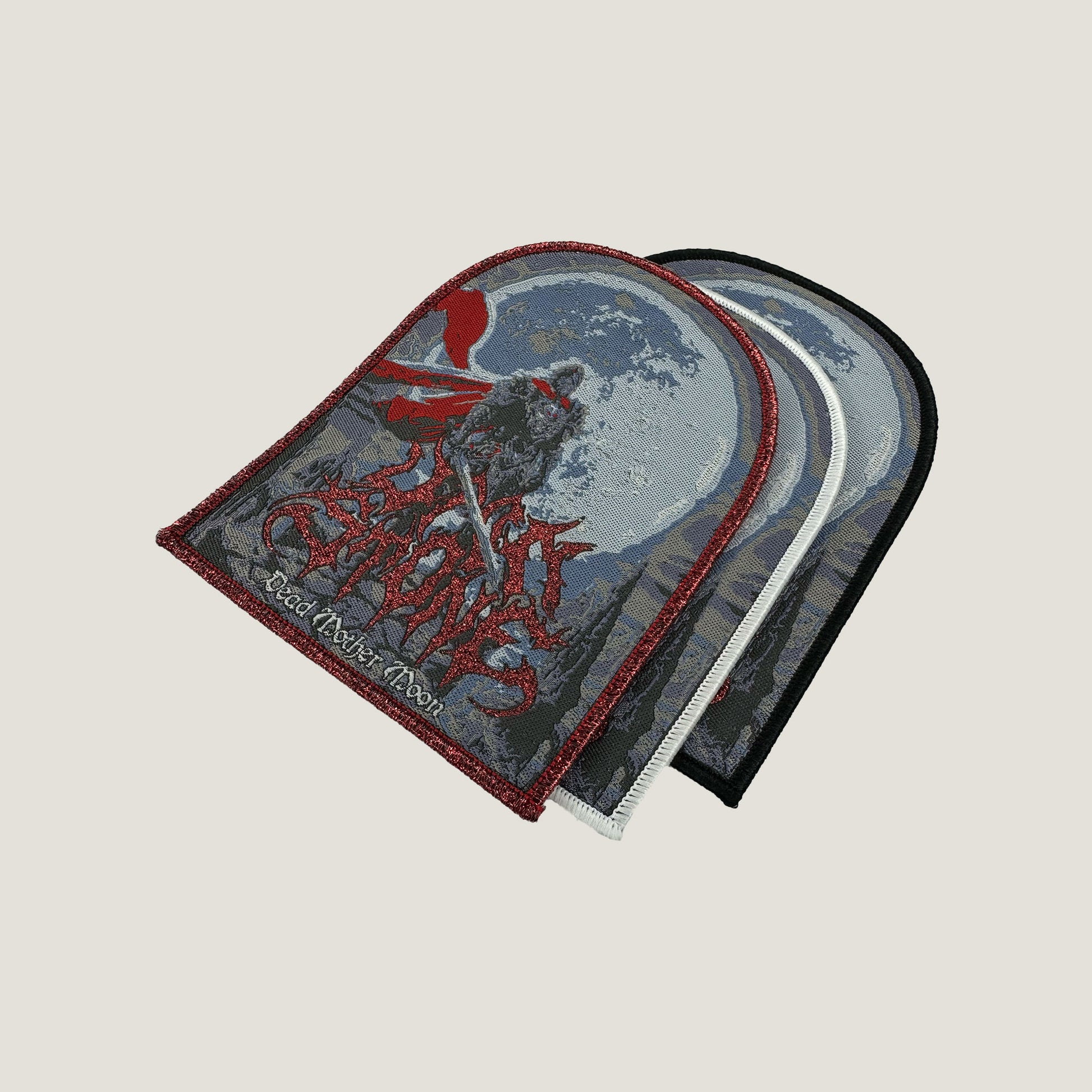 Temporal Dimensions Patches Upon Stone Death Mother Moon Metal Woven Patches