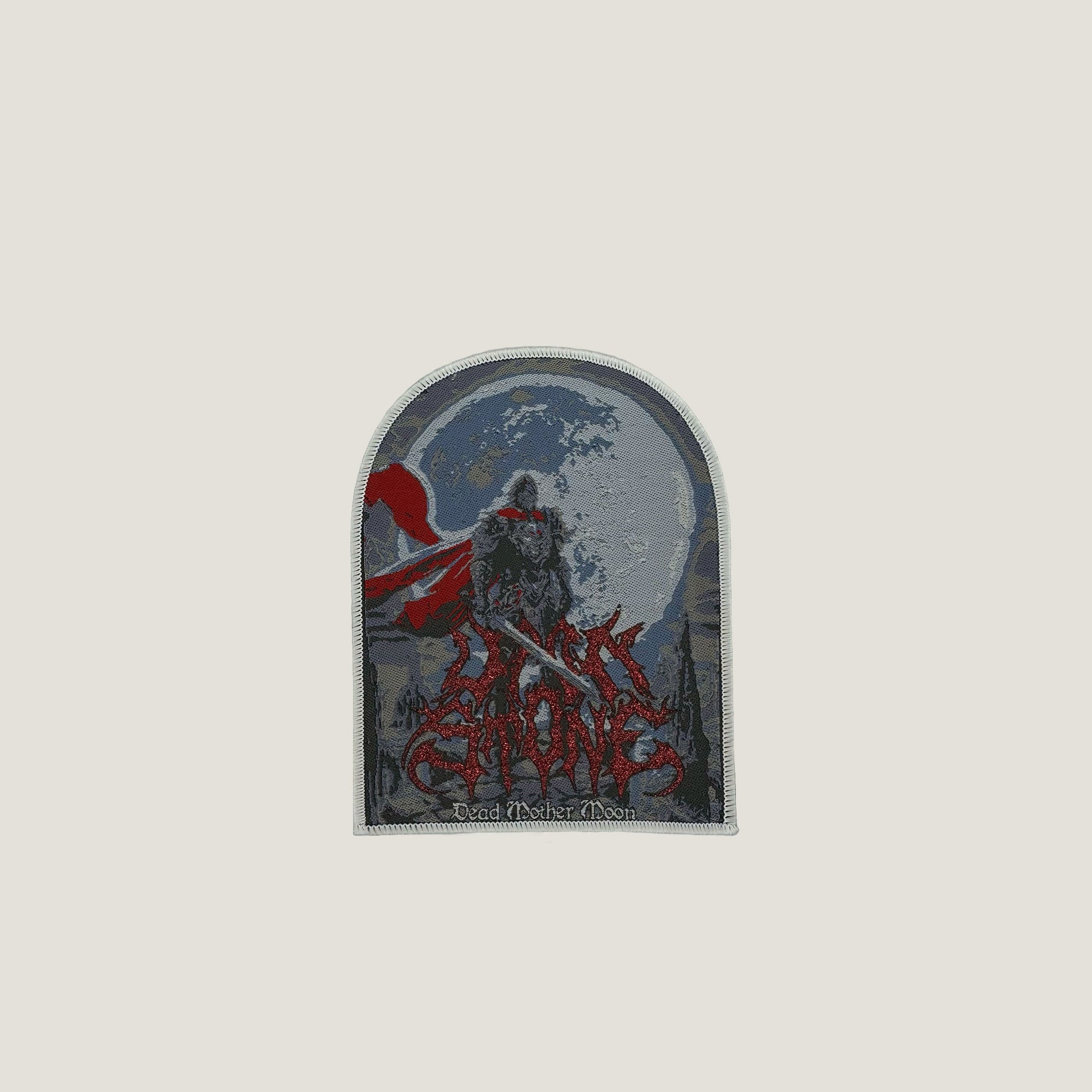 Temporal Dimensions Patches Upon Stone Death Mother Moon White Border Woven Patch