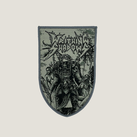 Temporal Dimensions Patches Writhing Shadows Gray Border Woven Patch