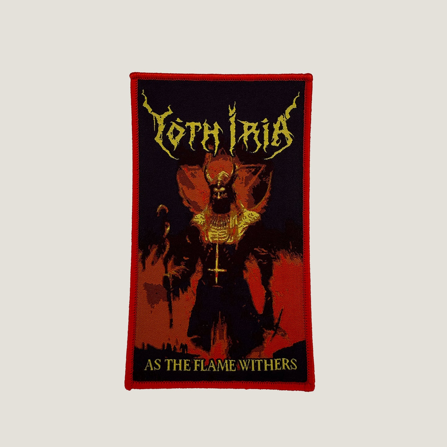 Temporal Dimensions Patches Yoth Iria As The Flame Withers Red Border Woven Patch