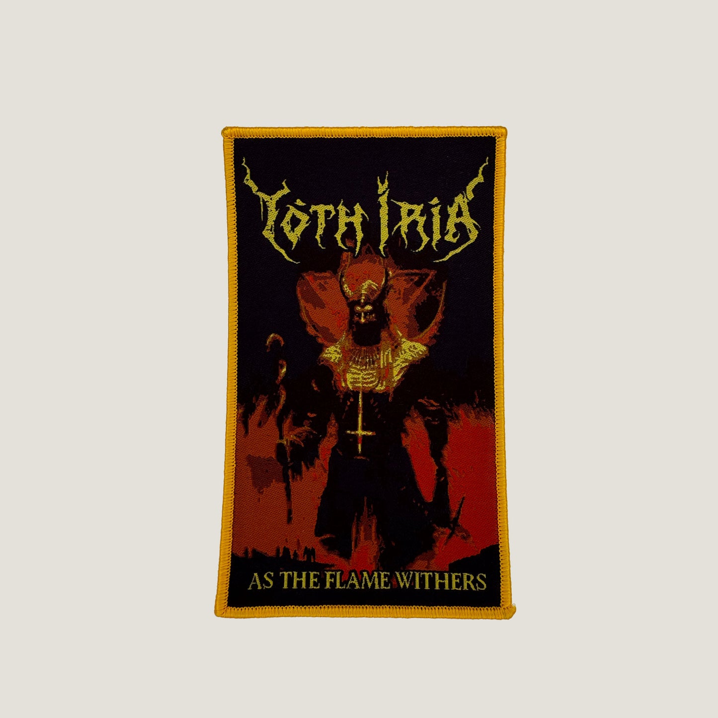 Temporal Dimensions Patches Yoth Iria As The Flame Withers Yellow Border Woven Patch