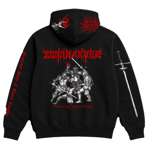Temporal Dimensions Patches Zweihander Genocidal Siege of Thorn Knights Pullover Hoodie Back