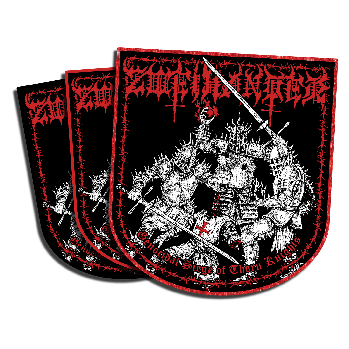 Temporal Dimensions Patches Zweihander Genocidal Siege of Thorn Knights Woven Metal Patches