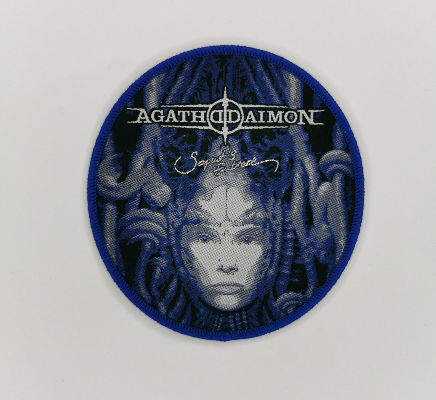 Agathodaimon Serpents Embrace German Gothic Black Metal Blue Border Battle Vest Patches