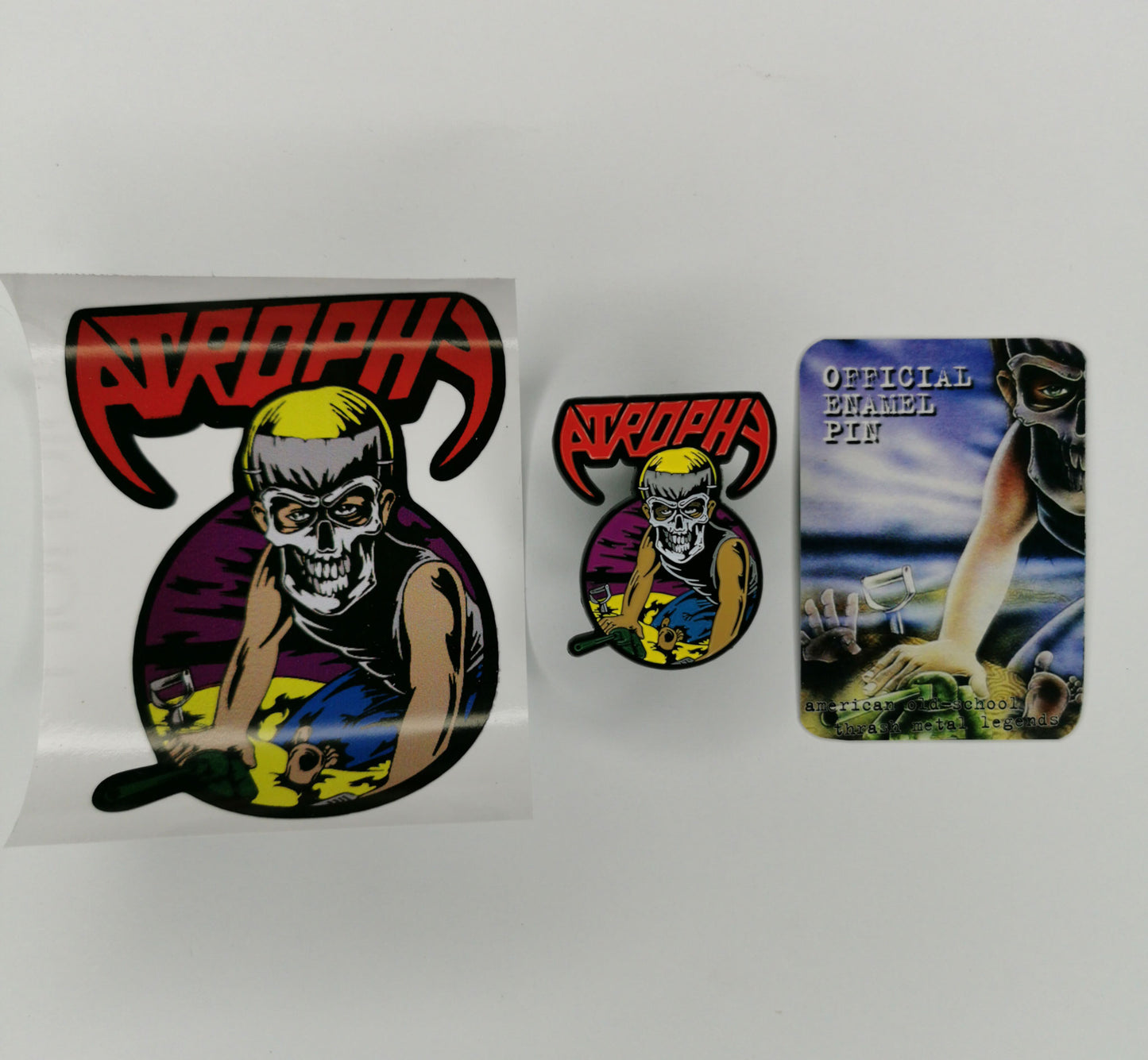 Atrophy Violent By Nature Enamel Pin Metal Jackets American Old School Thrash Metal