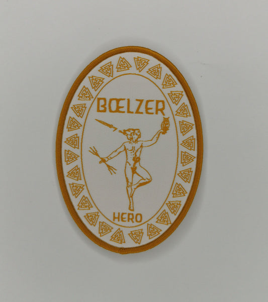Bolzer Hero Golden Border Woven Patch Swiss Black Death Metal