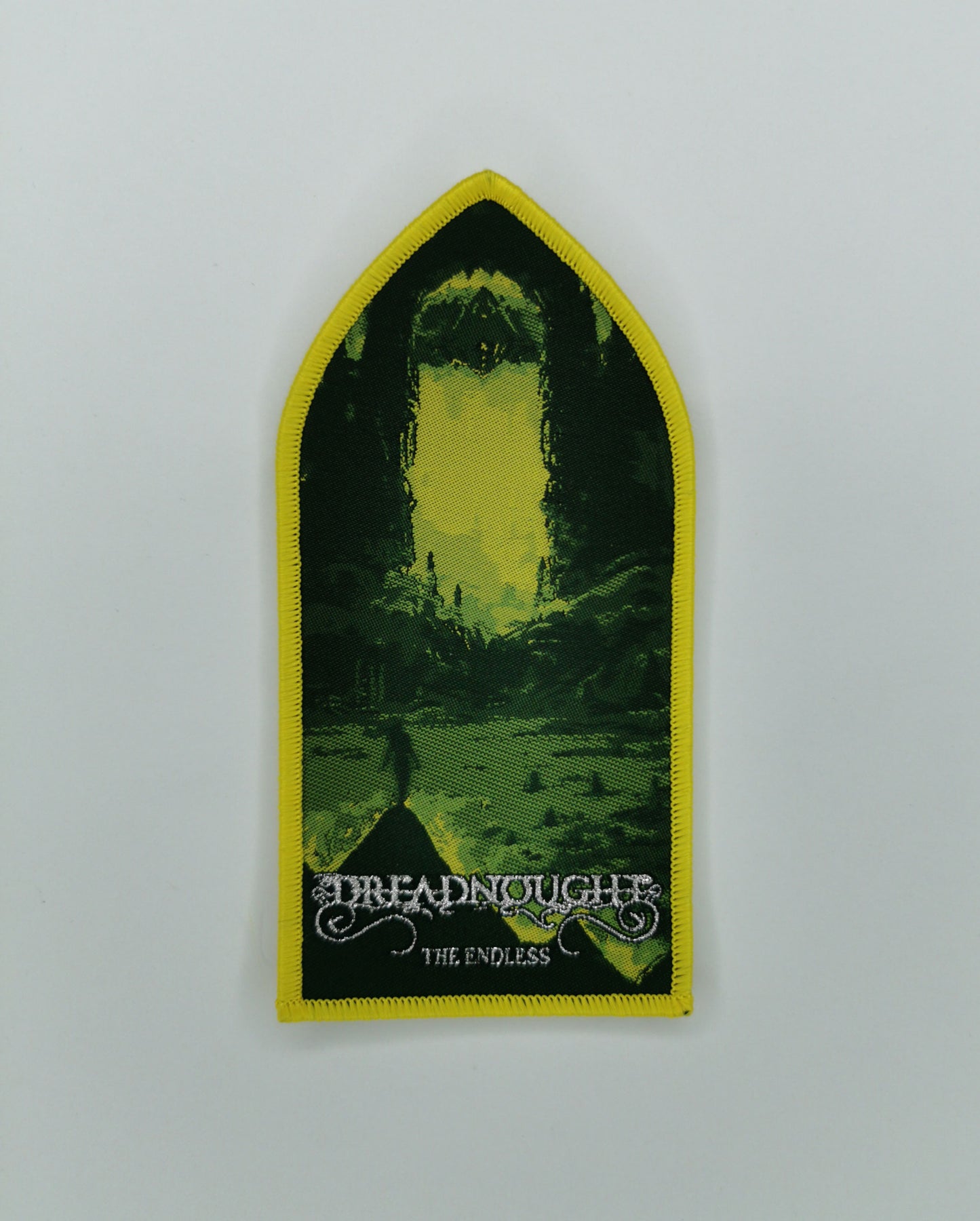 Dreadnought The Endless Yellow Border Woven Patch American Avant-Garde Progressive Metal