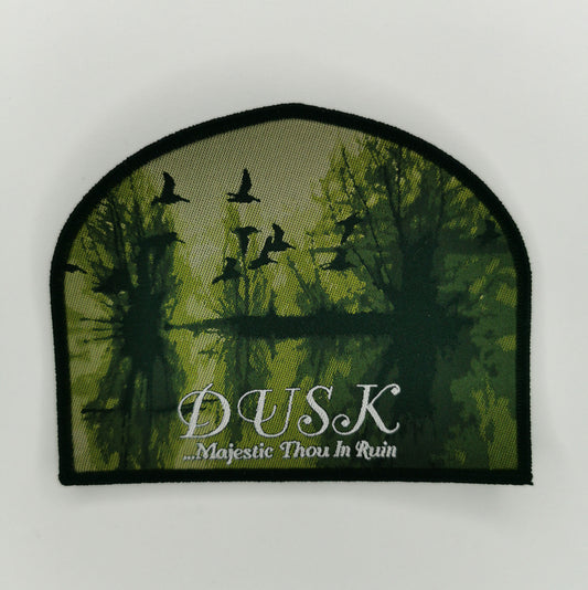 Dusk Majestic Thou In Ruin Black Border Woven Patch Doom Death Metal