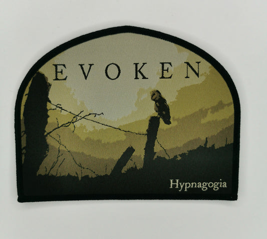 Evoken Hypnagogia Black Border Woven Patch American Old School Funeral Doom/Death