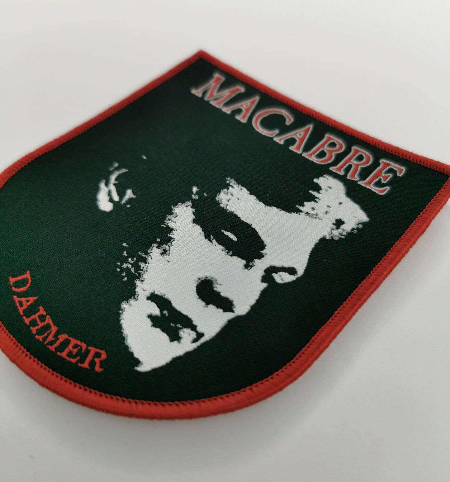 Macabre Dahmer Red Border Woven Metal Patch American Thrash/Death Metal/Grindcore