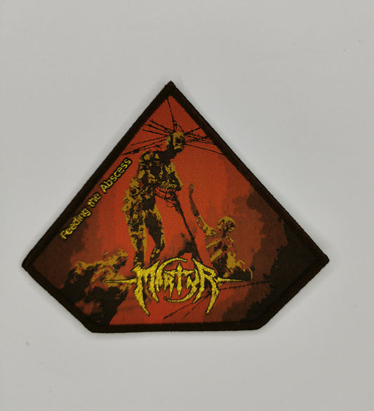 Martyr Feeding the Abscess Dark Red Border Woven Patch Technical Death Metal