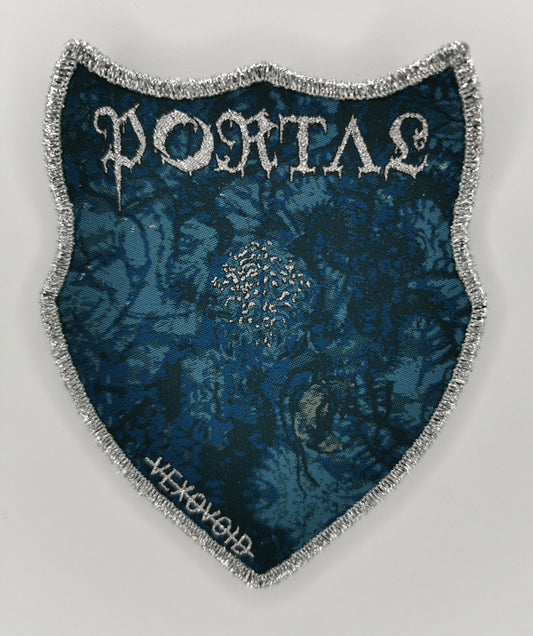 Portal Vexovoid Silver Glitter Border Woven Patch Australian Horror Death Metal