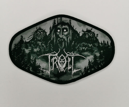 Troll Tilbake Til Trollberg Black Border Woven Patch Norwegian Black Metal