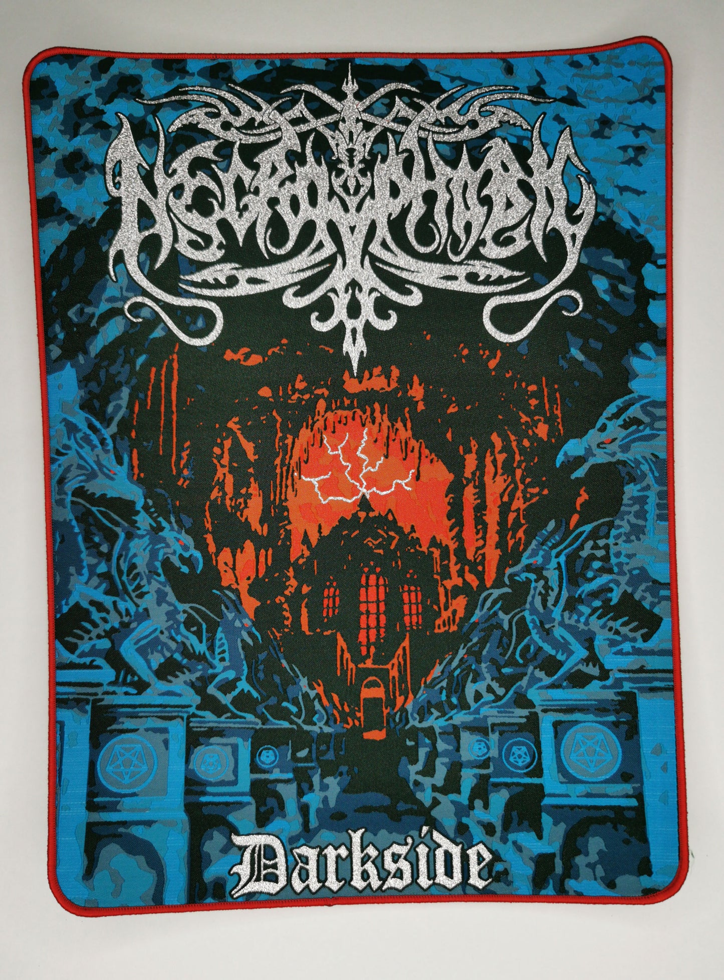TDP Necrophobic Darkside Woven Backpatch Red Border