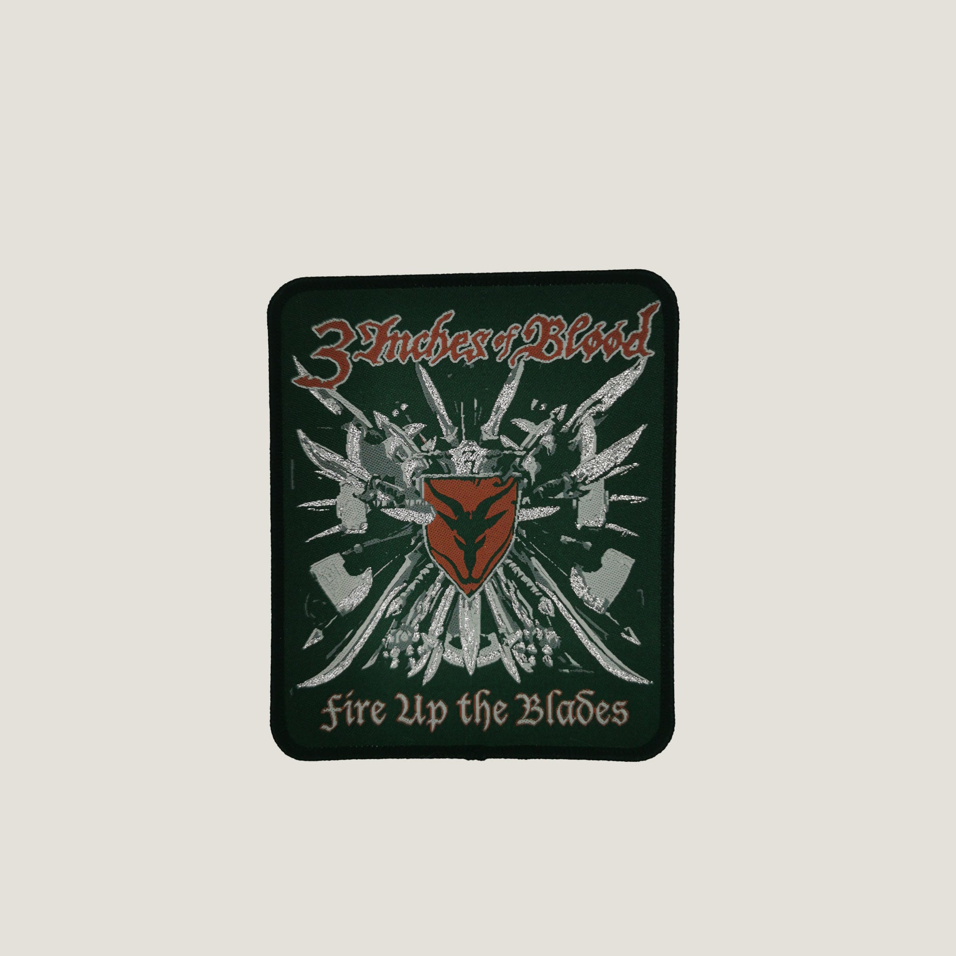 Temporal Dimensions Patches 3 Inches Of Blood Fire Up The Blades Black Border Woven Patch
