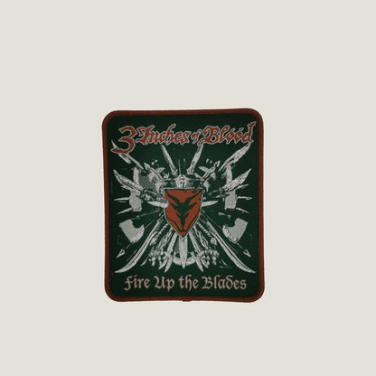 Temporal Dimensions Patches 3 Inches Of Blood Fire Up The Blades Red Border Woven Patch