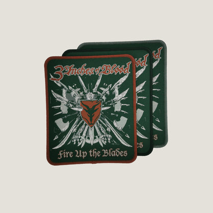 Temporal Dimensions Patches 3 Inches Of Blood Fire Up The Blades Woven Patches