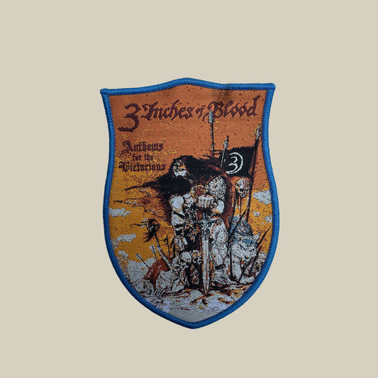 Temporal Dimensions Patches 3 Inches of Blood Anthems for the Victorious Blue Border Woven Patch