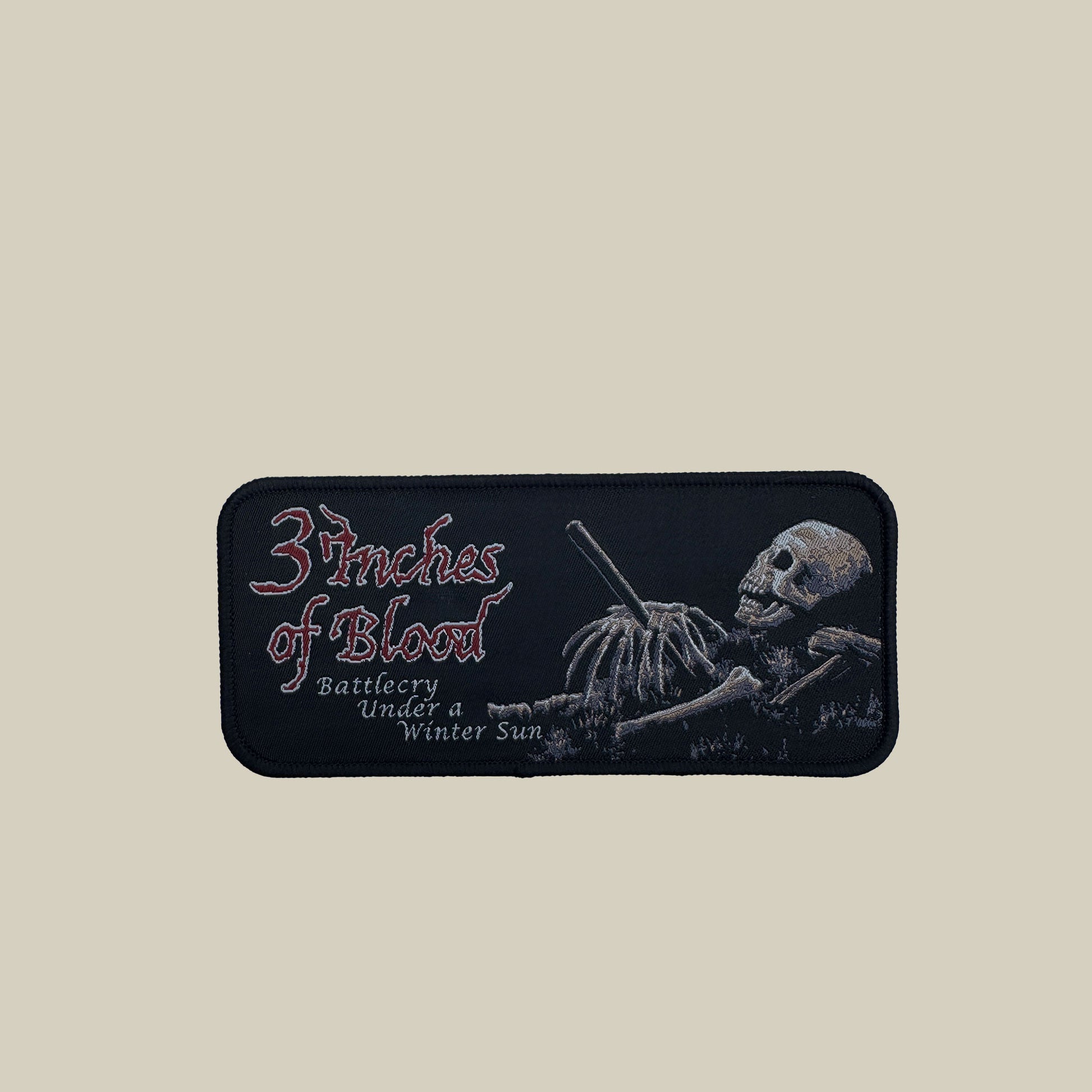 Temporal Dimensions Patches 3 Inches of Blood Battlecry Under a Winter Sun Black Border Woven Patch