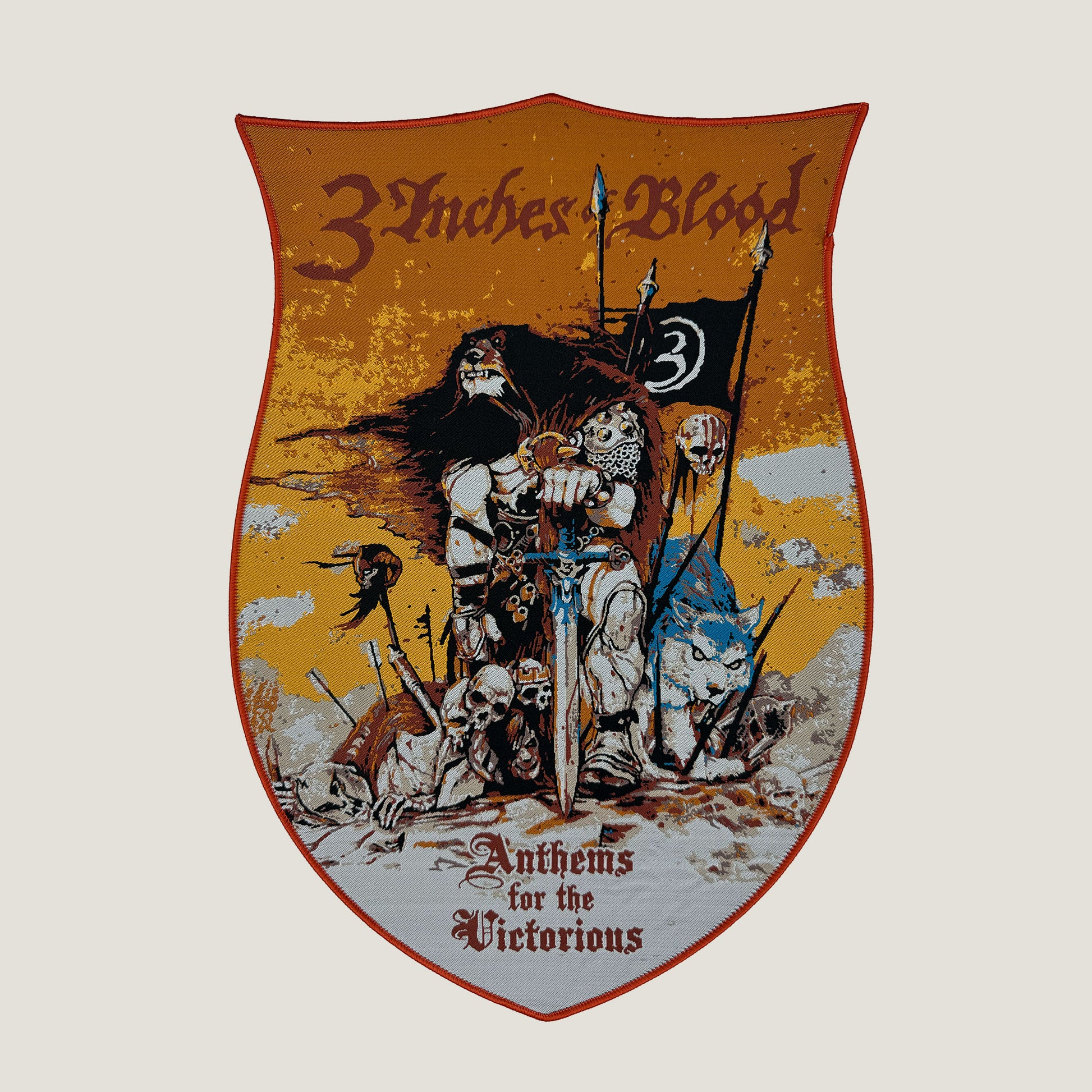 Temporal Dimensions Patches 3iob Anthems of Victory Orange Border Woven Backpatch