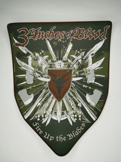 3iob Fire Up the Blades Red Border Woven Backpatch