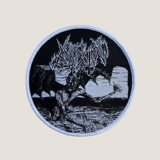 Temporal Dimensions Patches Abhorration Demonolatry White Border Woven Patch